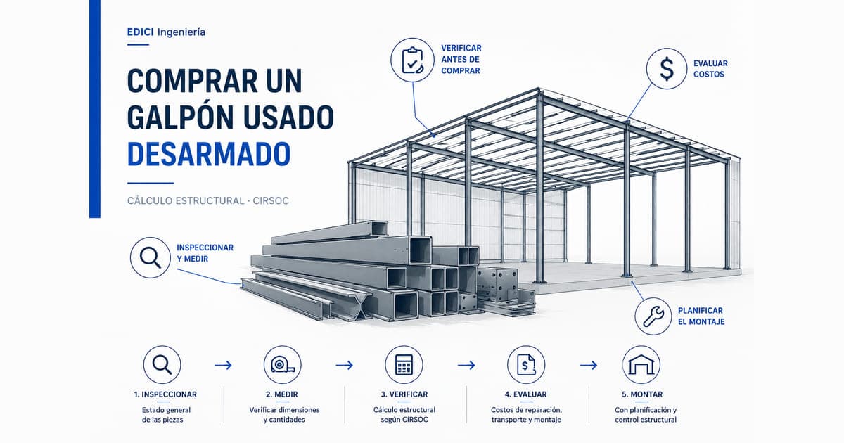 Comprar un galpón usado desarmado: qué verificar antes de pagarlo y cómo volver a montarlo (Argentina 2026)