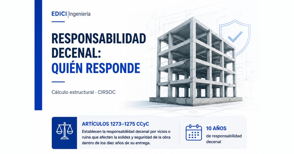 Si la estructura falla a los 8 años, ¿quién responde? Responsabilidad decenal en Argentina (arts. 1273-1275 CCyC)
