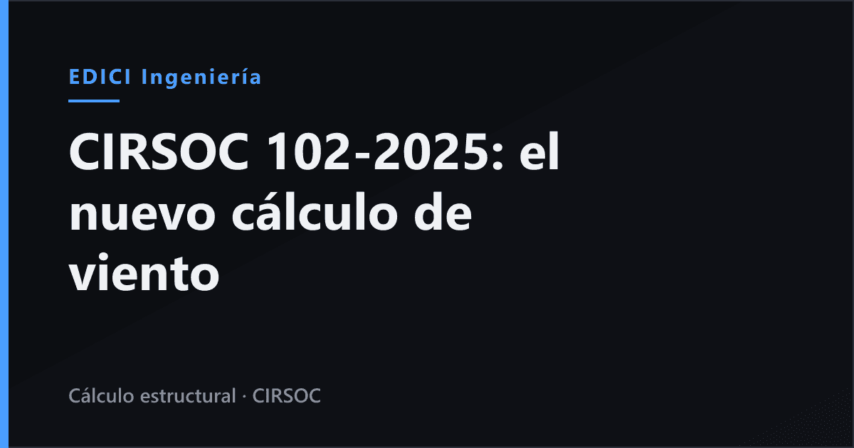 CIRSOC 102-2025: cómo cambia el cálculo de viento (y qué pasa con tu nave)