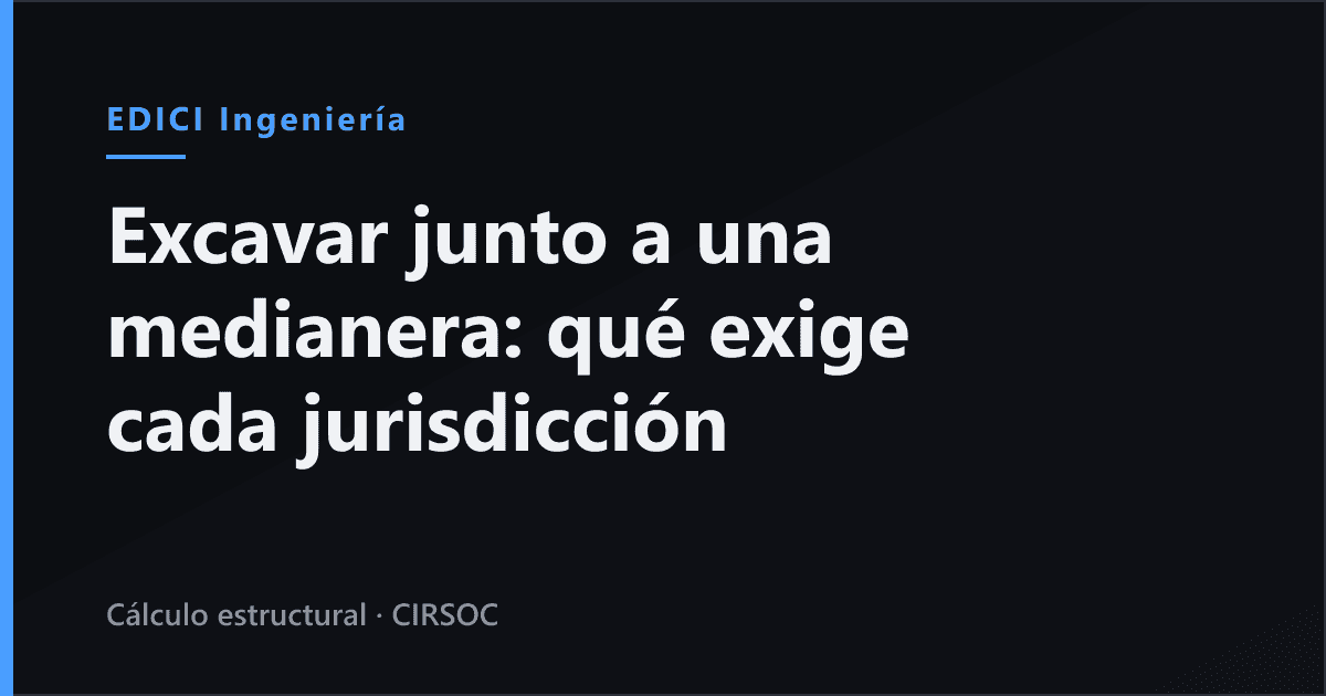 Excavar junto a una medianera: qué exige cada jurisdicción y quién responde si el vecino se raja