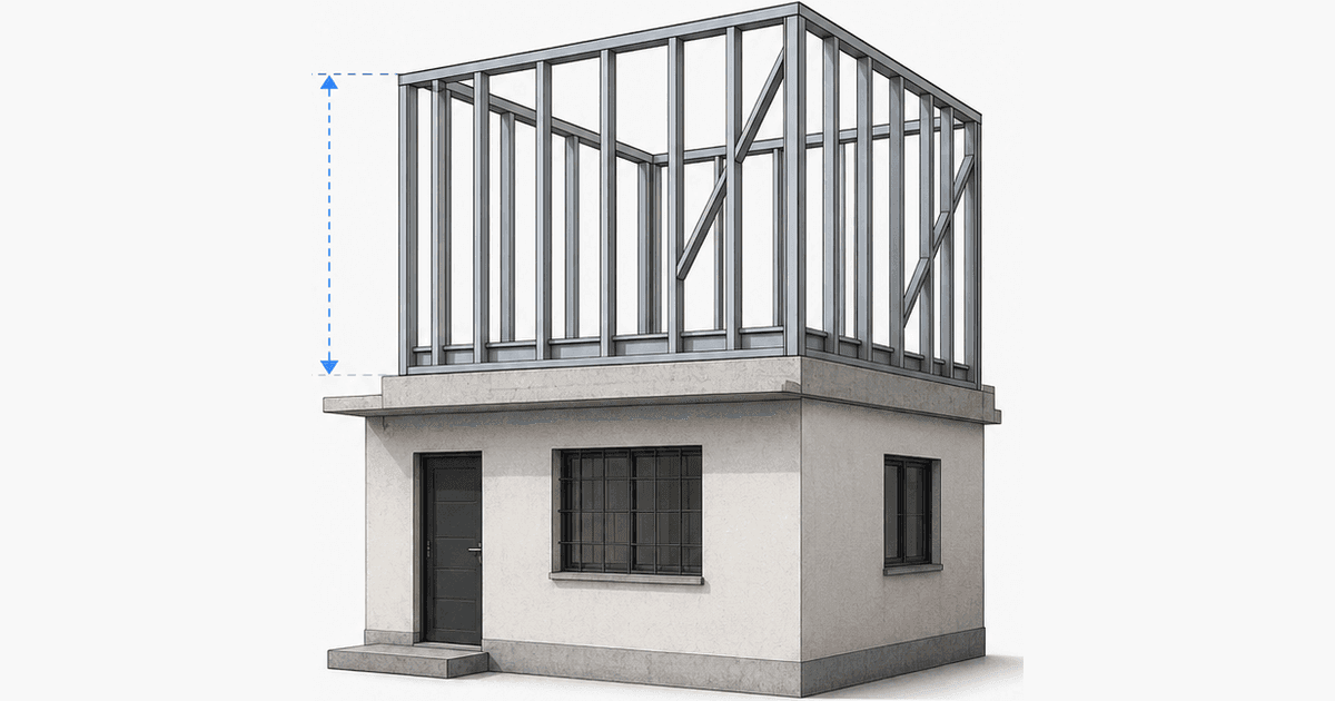 Ampliar en altura con Steel Frame: sumar un piso sobre una casa existente