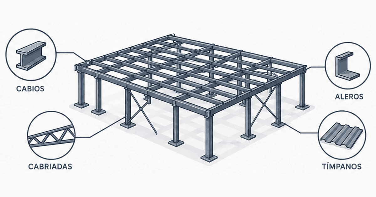 Estructura de techos en Steel Frame: cabios, cabriadas y aleros