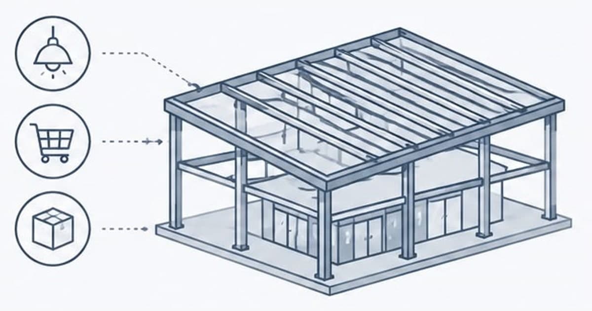Estructura metálica para supermercados y locales comerciales: luces, cargas y cálculo (Argentina 2026)