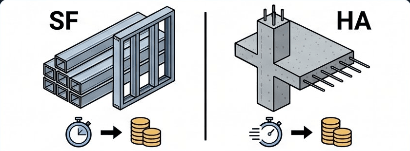 Steel frame vs hormigón armado: comparación técnica y de costos en Argentina 2026