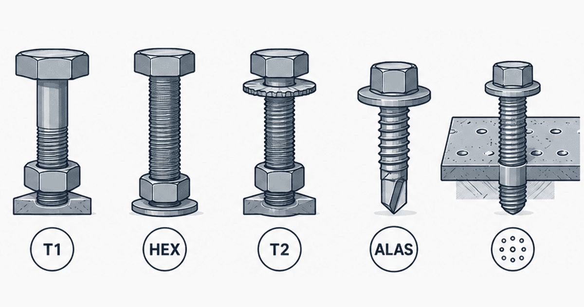 Tornillos en Steel Frame: cuál va en cada unión y por qué