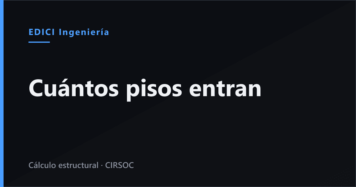 Altura de piso a piso: cuántos pisos entran en la altura que te da el código