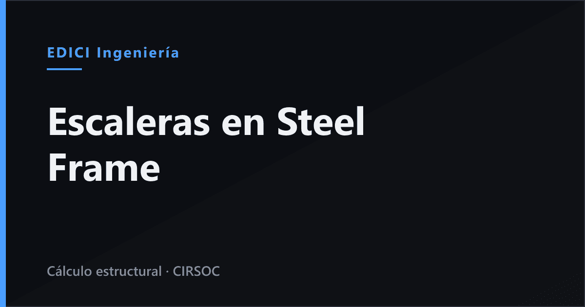 Escaleras en Steel Frame: cómo se estructuran, calculan y arman