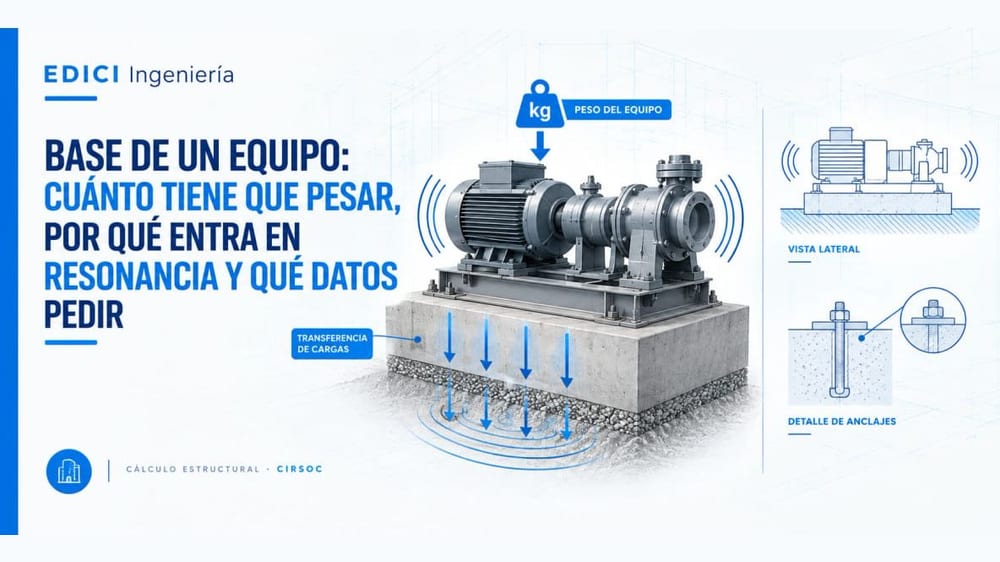 Base de un equipo: cuánto tiene que pesar, por qué entra en resonancia y qué datos pedir antes de calcularla