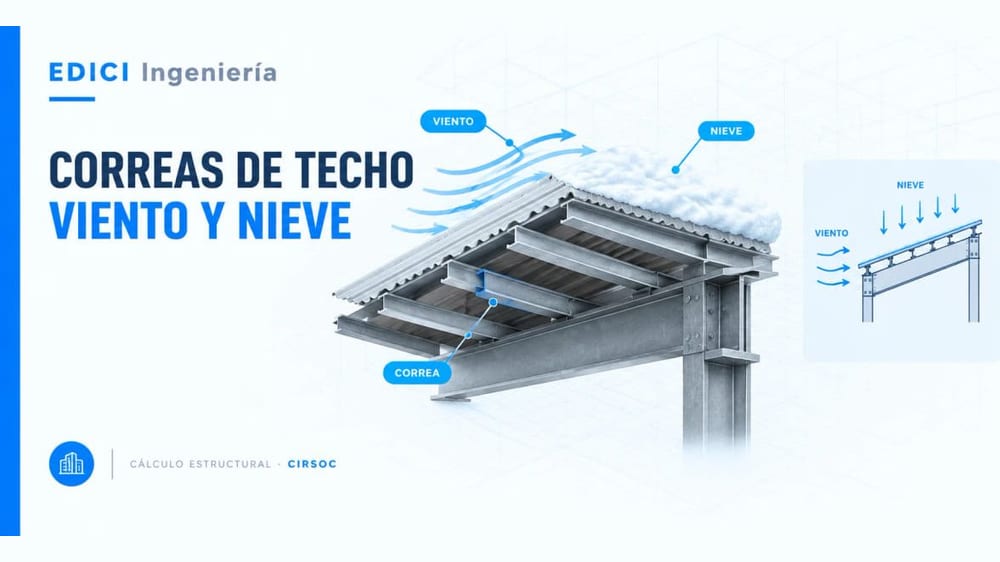 Correas de techo: cuándo manda el viento y cuándo la nieve