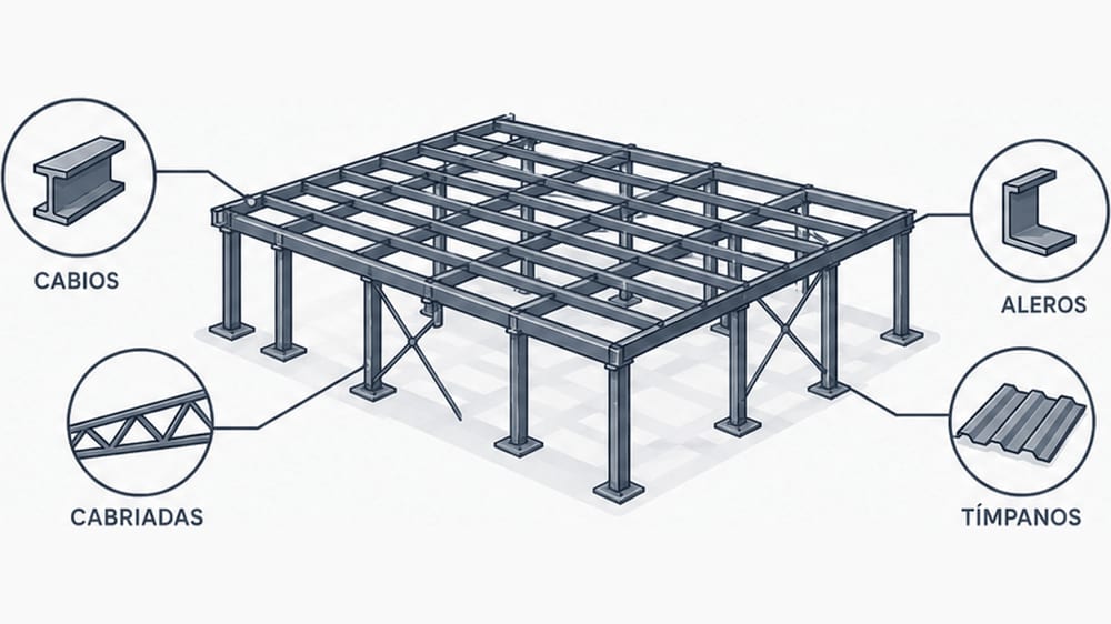 Estructura de techos en Steel Frame: cabios, cabriadas y aleros