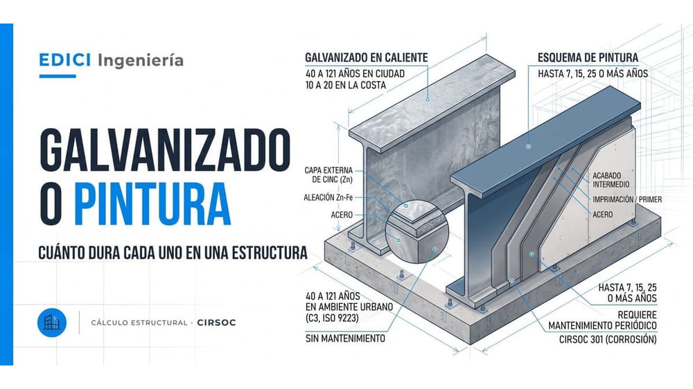 Galvanizado o pintura en una estructura metálica: cuánto dura cada uno