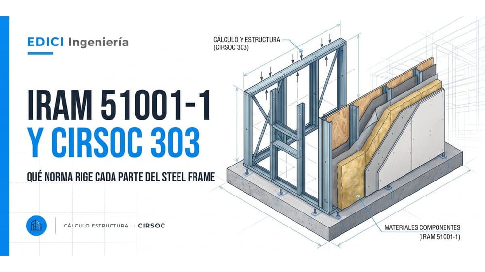 IRAM 51001-1 y CIRSOC 303: qué norma rige cada parte del steel frame