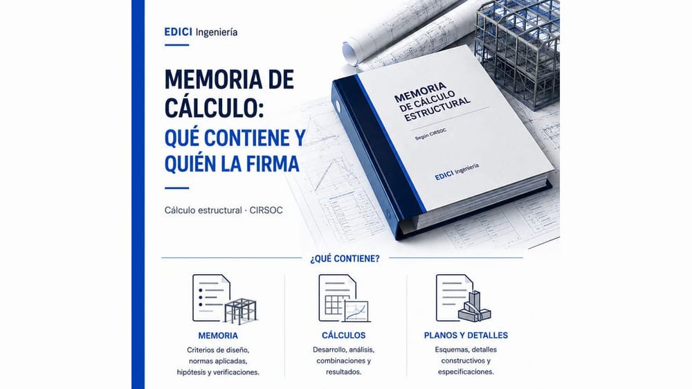 Memoria de cálculo estructural: qué contiene, quién la firma y qué la invalida (Argentina, 2026)