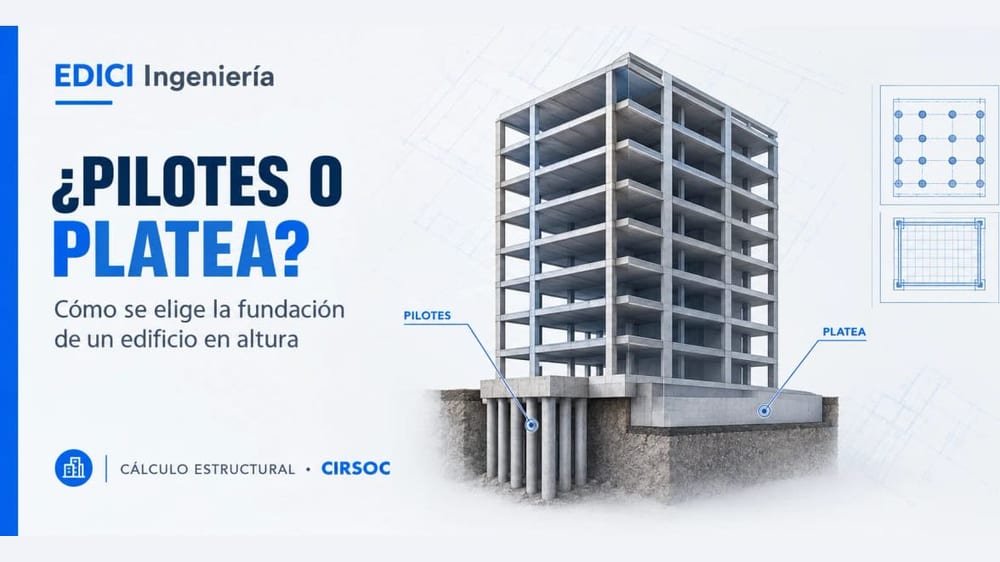 ¿Pilotes o platea? Cómo se elige la fundación de un edificio en altura