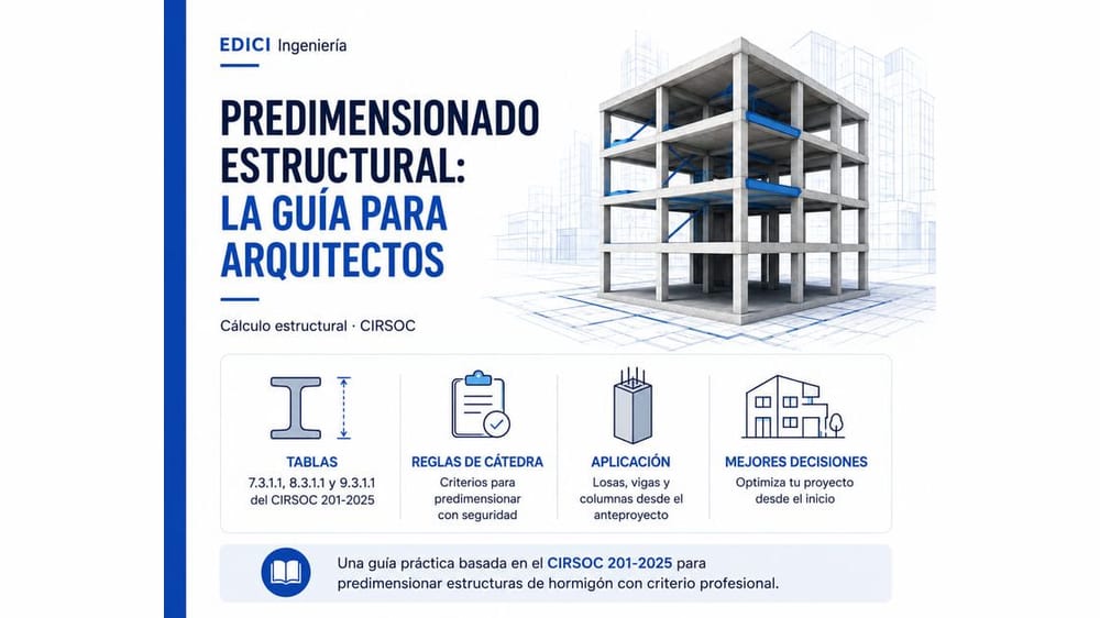 Predimensionado estructural de edificios: la guía CIRSOC 201-2025 para arquitectos