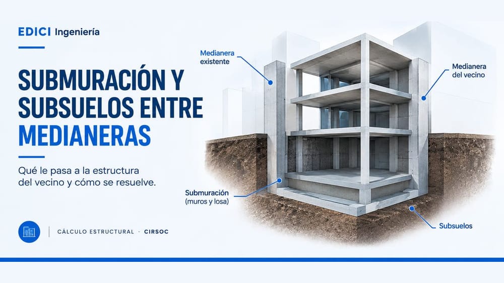 Submuración y subsuelos entre medianeras: qué le pasa a la estructura del vecino