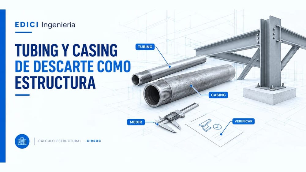 Tubing y casing de descarte como estructura: qué dice la norma y qué hay que medir antes de calcular