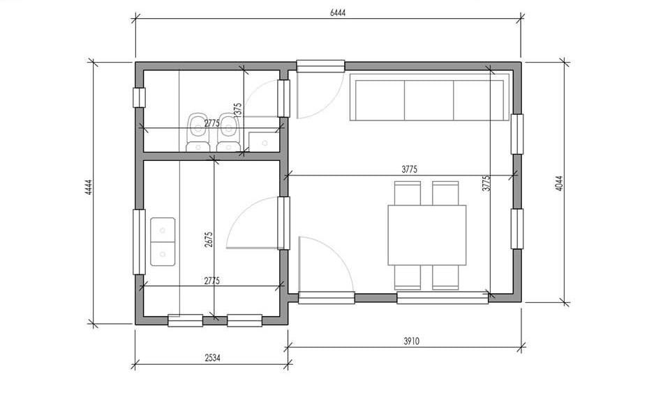 Del plano de arquitectura de una vivienda al plano de panelizado con paneles codificados PEX exterior y PIN interior, cada uno con su código y medida
