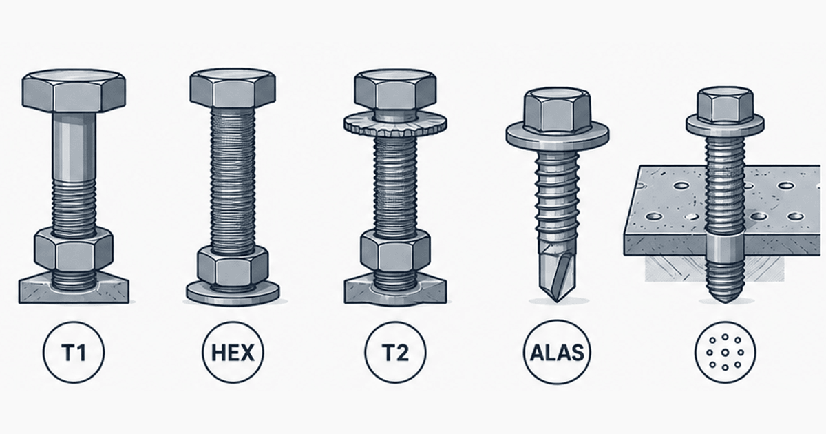 Tornillos en Steel Frame: cuál va en cada unión y por qué