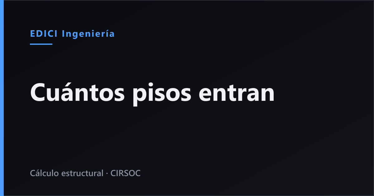 Altura de piso a piso: cuántos pisos entran en la altura que te da el código