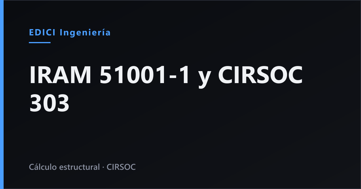 IRAM 51001-1 y CIRSOC 303: qué norma rige cada parte del steel frame